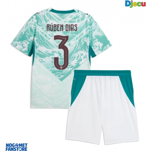 Portugal Ruben Dias #3 Gostujuci Dres za djecu SP 2026 Kratak Rukav (+ Kratke hlače)